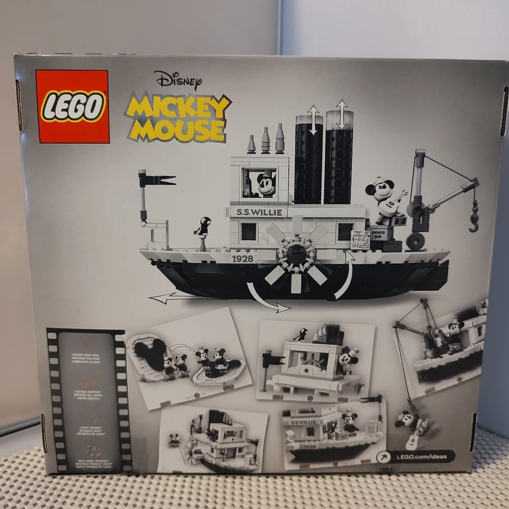 Lego 21317 Disney Mickey Mouse #024 Lego IdeasSteamboat Willie NWT Building Toy